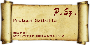 Pratsch Szibilla névjegykártya